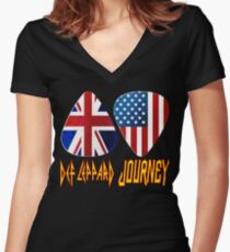 bonapa Def music Journey Women's Fitted V-Neck T-Shirt