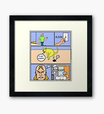 Funny Cute Cartoon Comic Dog Lover T-Shirt Framed Print