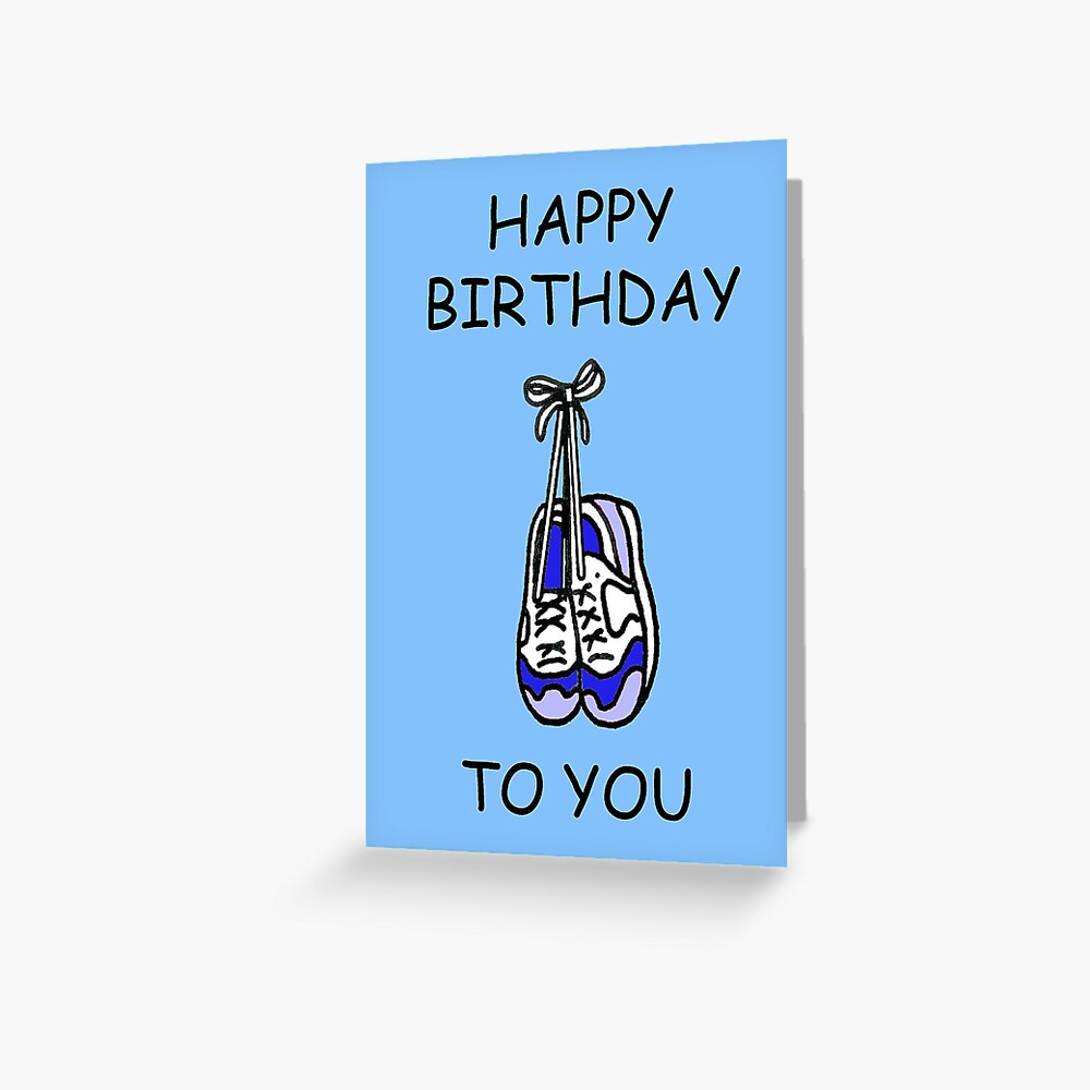 "Happy Birthday to Male Runner, Training Shoes." Greeting Card by ...