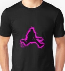 Guitarist jump pink and black silhouette Unisex T-Shirt