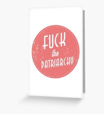 Tarjeta de felicitación Fuck The Patriarchy Feminist Sticker