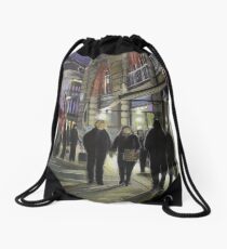 Late Night Shopping Drawstring Bag