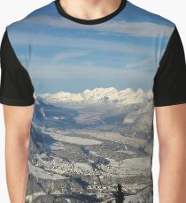 Innsbruck In Winter From Patscherkofel Mountain Graphic T-Shirt
