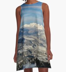 Innsbruck In Winter From Patscherkofel Mountain A-Line Dress