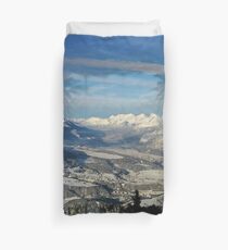 Innsbruck In Winter From Patscherkofel Mountain Duvet Cover