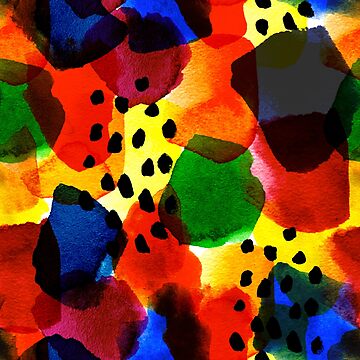 Seamless watercolour abstract spots and dots colourful pattern Tapestry  for Sale by ZverevaKA