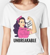 Breast Cancer Warrior Unbreakable Women's Relaxed Fit T-Shirt