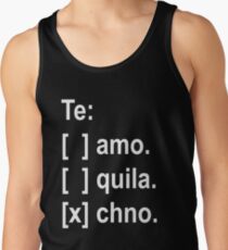 Te amo, tequila, techno checkbox Tank Top
