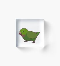 Green Messy Girl Acrylic Block