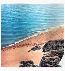 Rocky Beach Aerial Poster