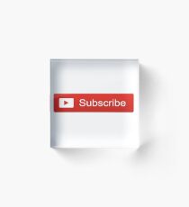 YouTube Subscribe Button Acrylic Block