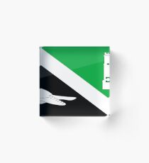 Heathfield Village Flag (UK Municipality Flag) Acrylic Block