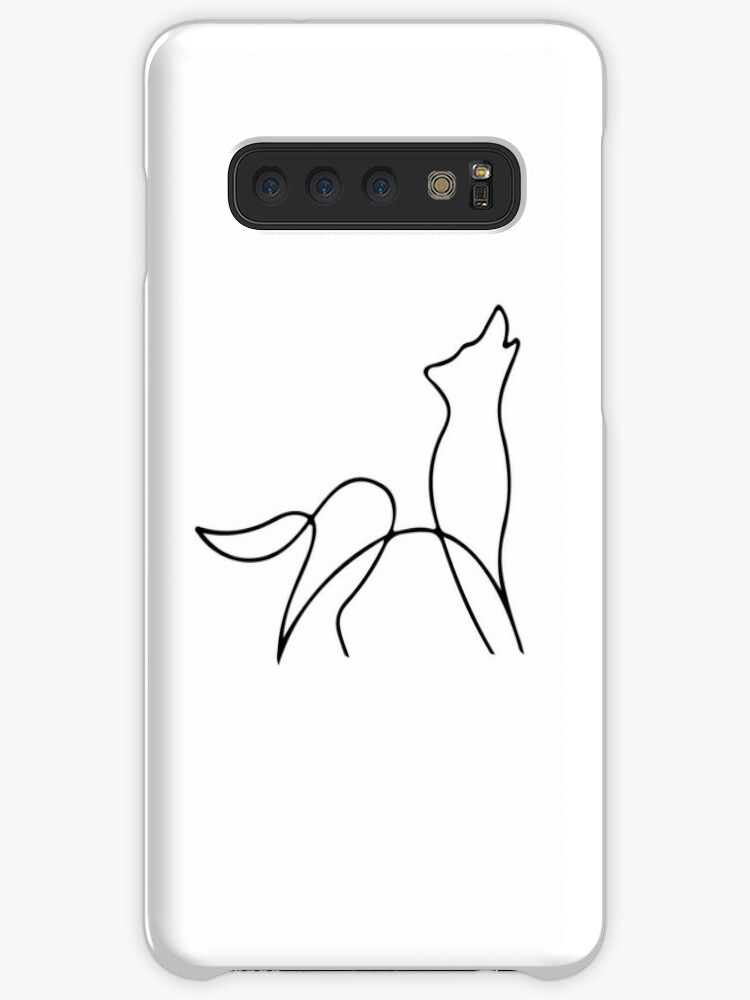 Picasso Wolf Art Minimal Wolf Line Drawing Caseskin For Samsung Galaxy By Dylanjaimz