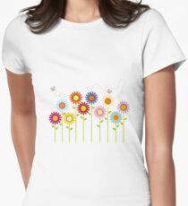 Colorful Garden Women's Fitted T-Shirt