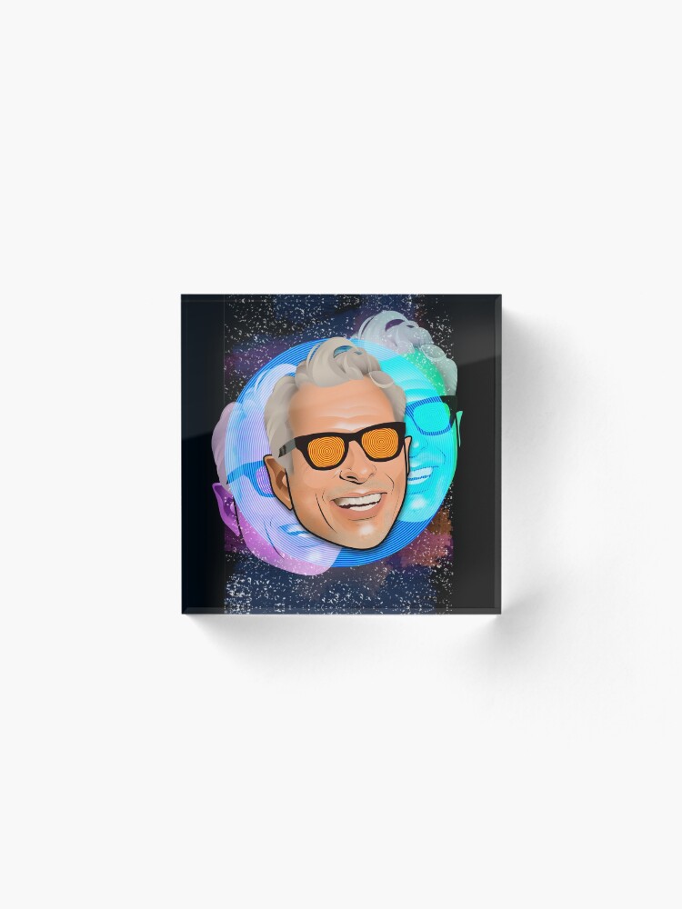 Alternative Ansicht von Kosmischer Goldblum Acrylblock