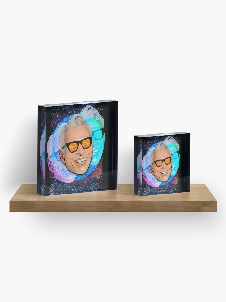 Alternative Ansicht von Kosmischer Goldblum Acrylblock