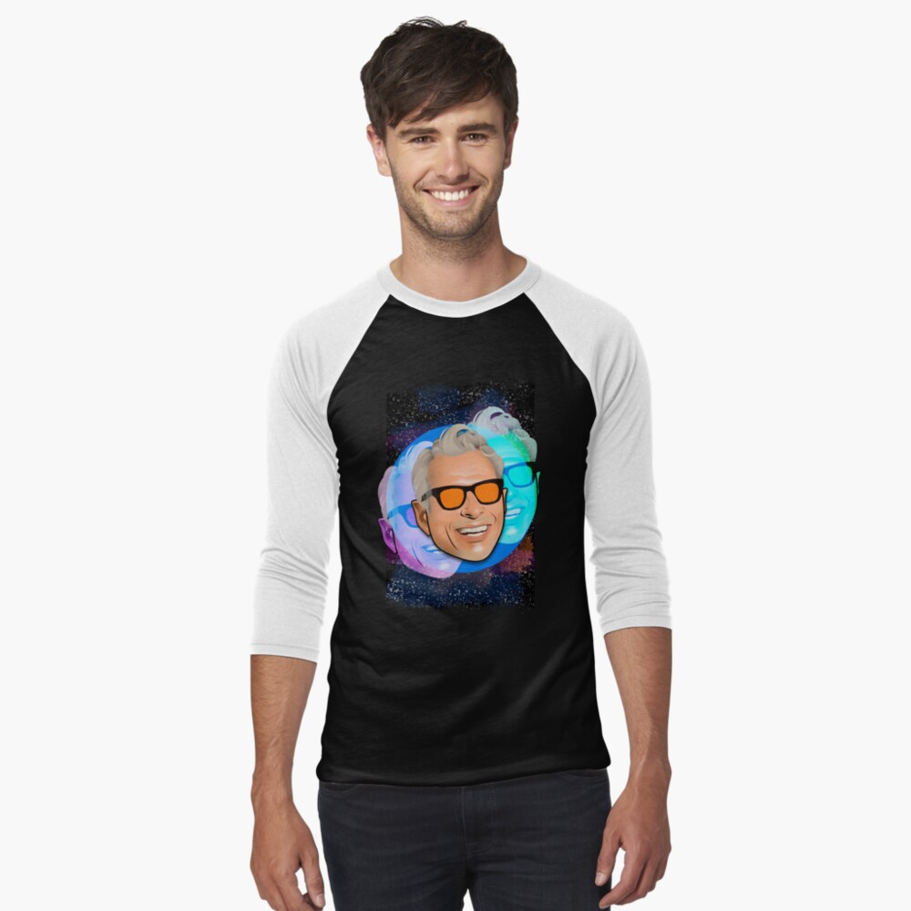 Kosmischer Goldblum Baseballshirt mit 3/4-Arm