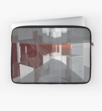 red, gray, orange, white, stairs and walls, abstract architectural drawings Laptop Sleeve