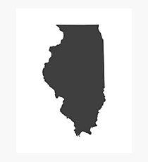 Illinois in Charcoal Photographic Print