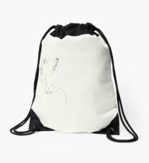 (Night) & Nap Drawings 128 - 19th August - made eyes closed Drawstring Bag
