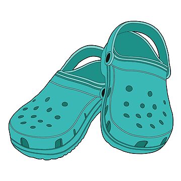 Tropical store teal crocs