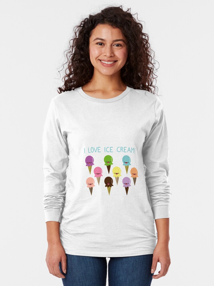 Alternate view of I love Ice Cream Long Sleeve T-Shirt