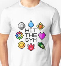 "Hit The Gym" Indigo League Badges Unisex T-Shirt