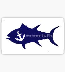 Anchored by fin Sticker