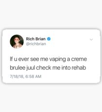 Creme Brulee Juul Reich Brian Sticker