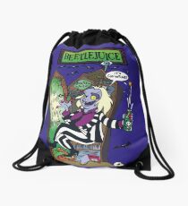 Beetlejuice Beetle Juice Funny Halloween Ghost Drawstring Bag
