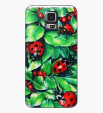 Marienkäfer in der Hecke Hülle & Klebefolie für Samsung Galaxy