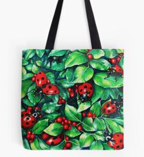 Ladybugs in the Hedge Tote Bag