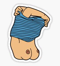 bare babe Sticker