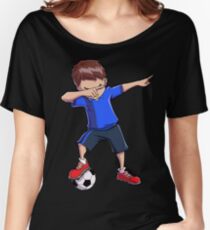 Dabbing Soccer T shirt for Boys Dab Dance Funny Football Tee Women's Relaxed Fit T-Shirt