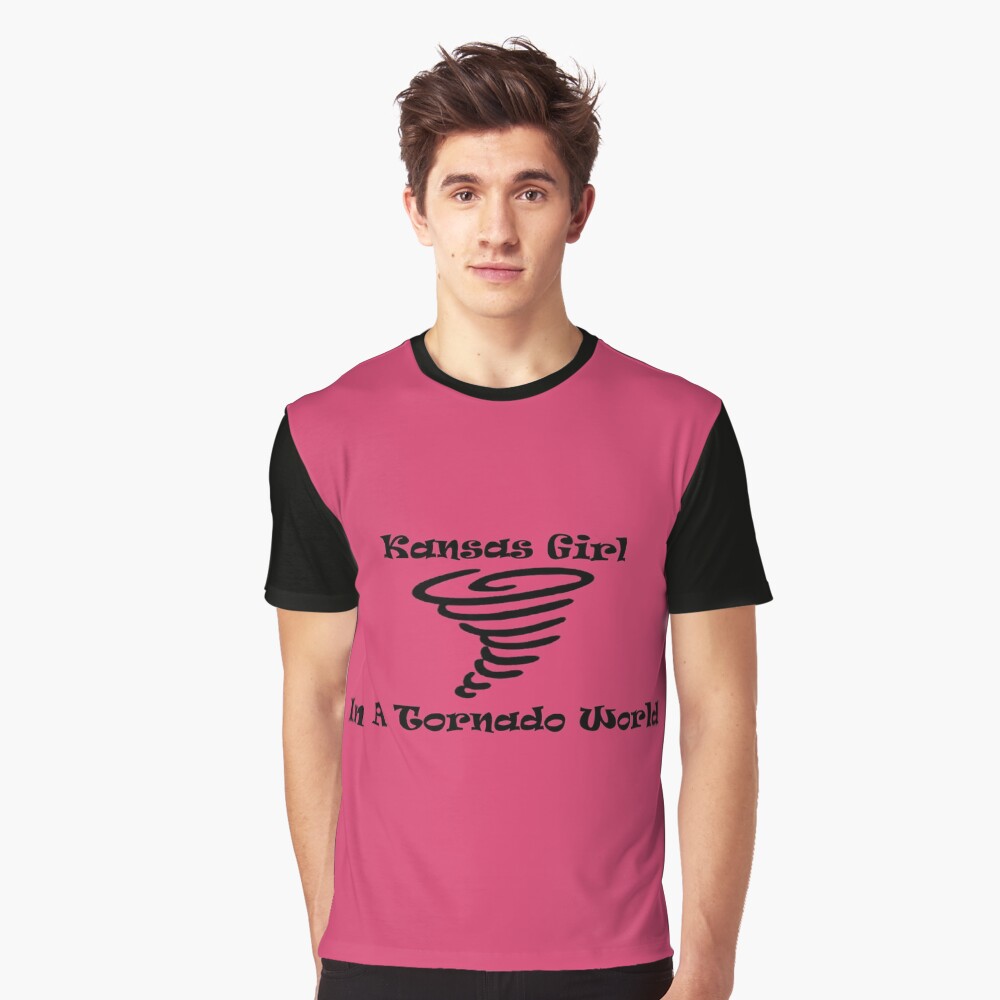 Kansas Girl In A Tornado World Graphic T-Shirt