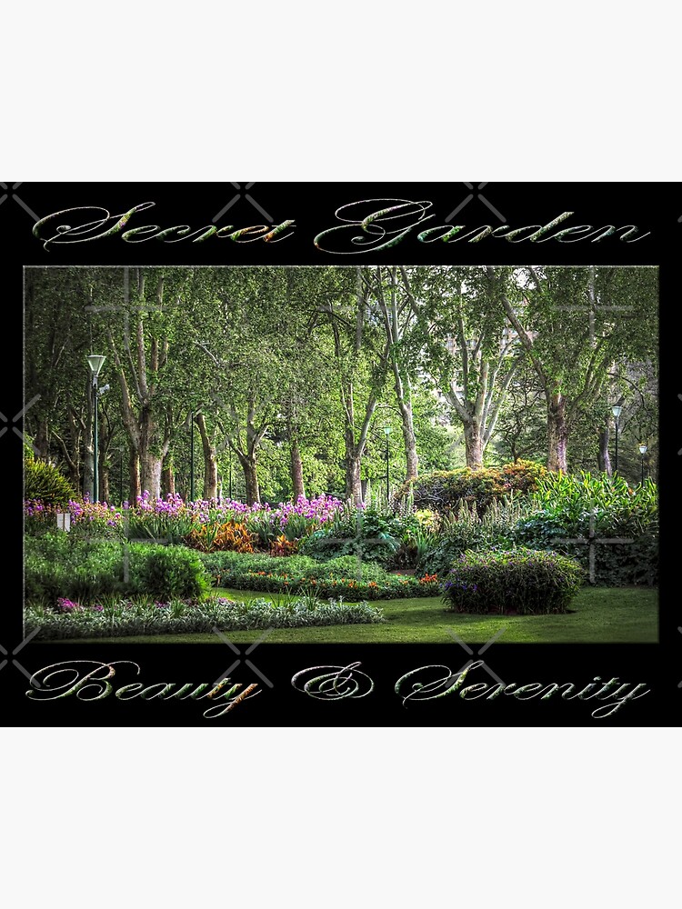 Secret Garden, Beauty & Serenity (on black) by RayW