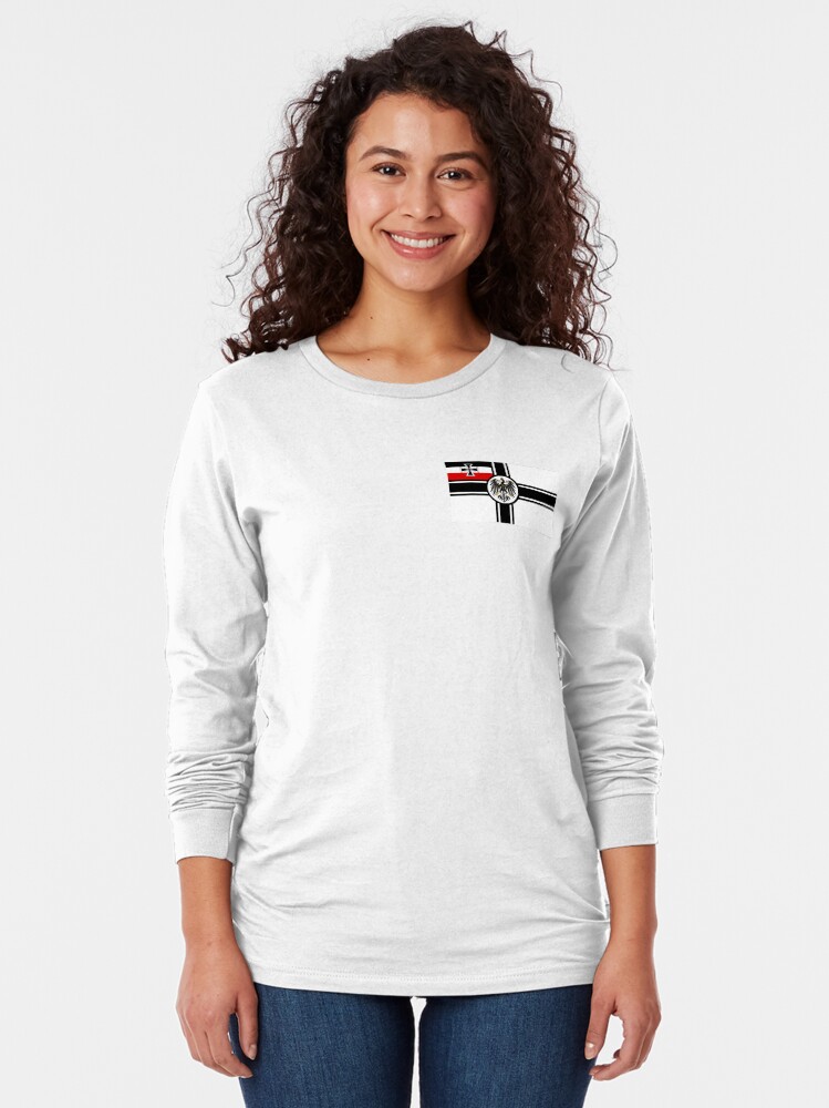 Alternate view of German Armed Forces WWI Flag. Long Sleeve T-Shirt