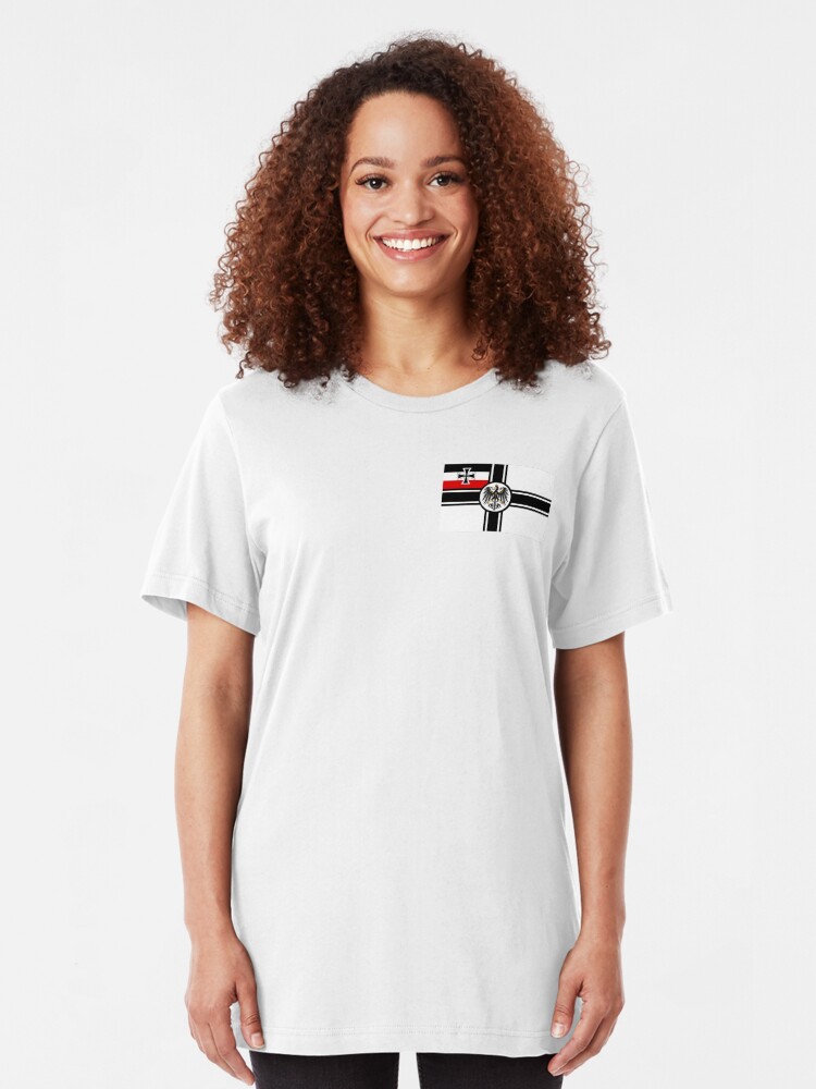 Alternate view of German Armed Forces WWI Flag. Slim Fit T-Shirt