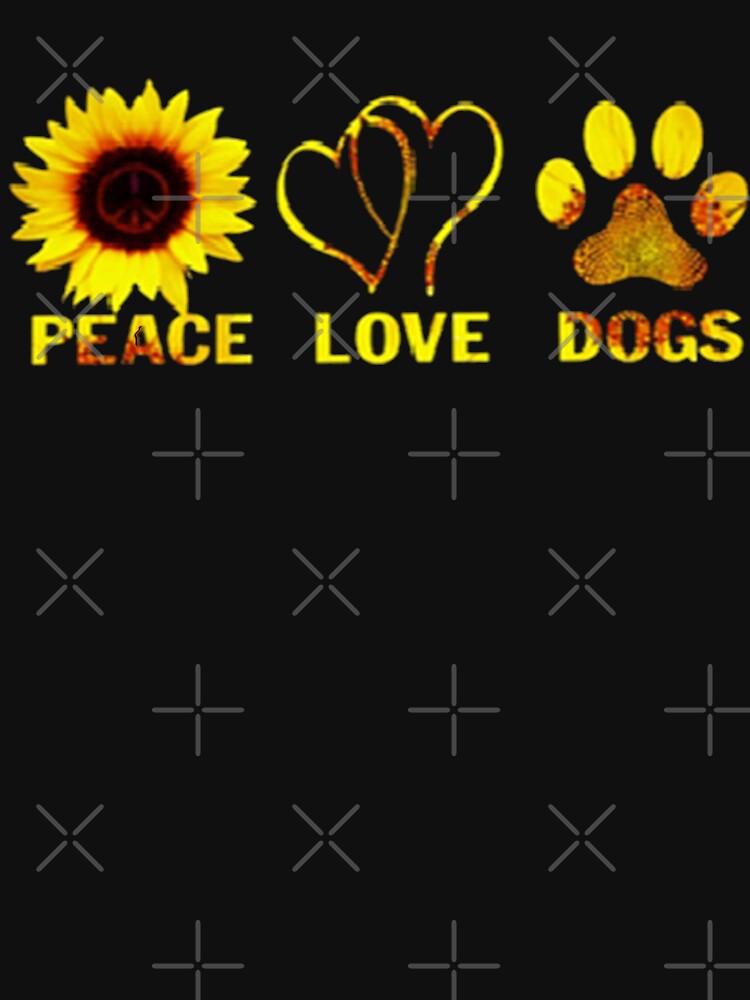 "Sunflower Shirt Peace Love Dogs Shirt Hippie Shirt Women ...