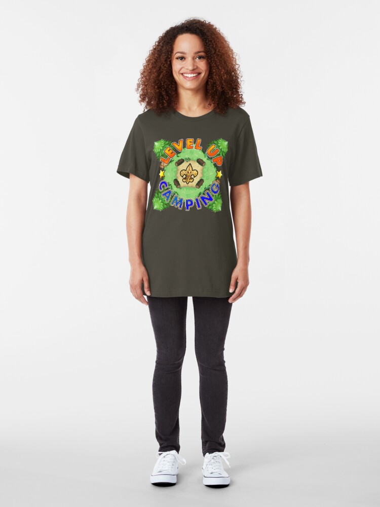 Alternate view of Level Up Camping Slim Fit T-Shirt