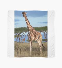 Giraffe ... Großes afrikanisches Säugetier. Tuch