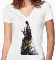 All Might Last Symbol of Peace Women's Fitted V-Neck T-Shirt