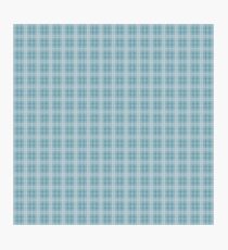 Christmas Icy Blue Velvet Tartan Check Plaid Photographic Print