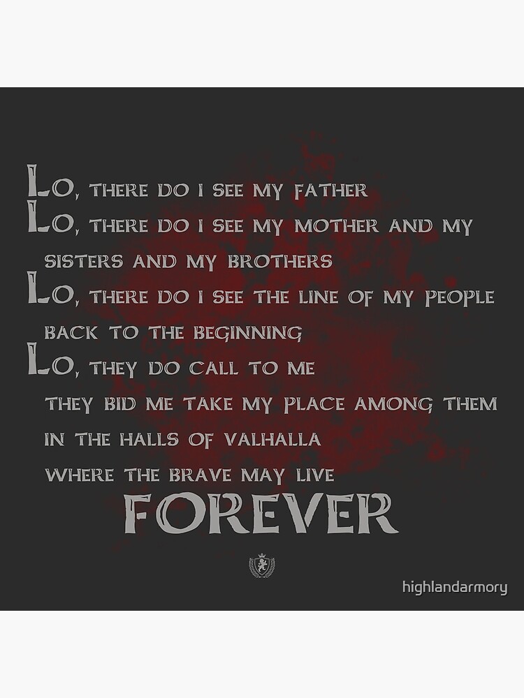 "Viking death prayer" Metal Print by highlandarmory | Redbubble