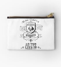 As You Like It - All The World's A Stage Zipper Pouch