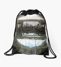 Roof mirrored in the glass floor of the Canberra Centre - 1 Drawstring Bag