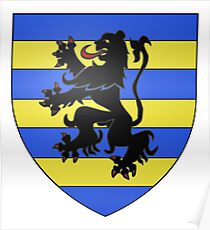 Póster French France Coat of Arms 16043 Blason Famille Sauzea