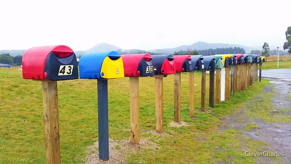 "Rural Letterboxes Kinloch, Taupo, NZ" by CleverCharles Redbubble