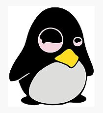 LAZY LINUX TUX PENGUIN Photographic Print