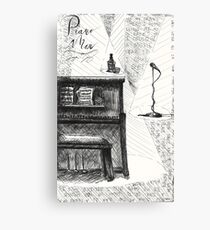 Piano Man Lyrics Poster Canvas Print